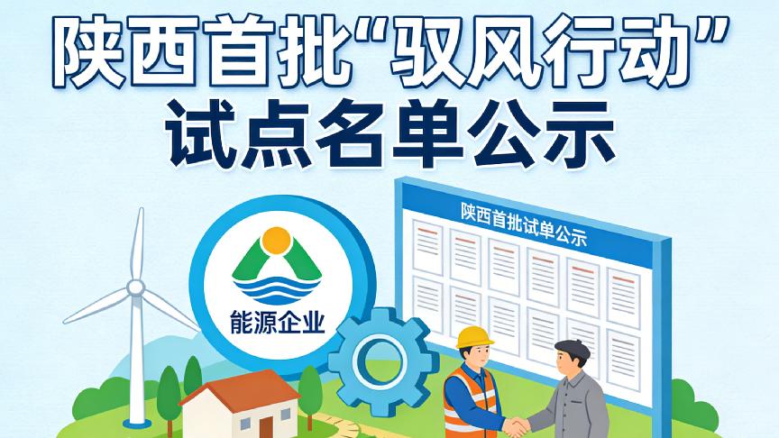 陕西首批“驭风行动”试点名单公示结束，能源巨头领衔下乡