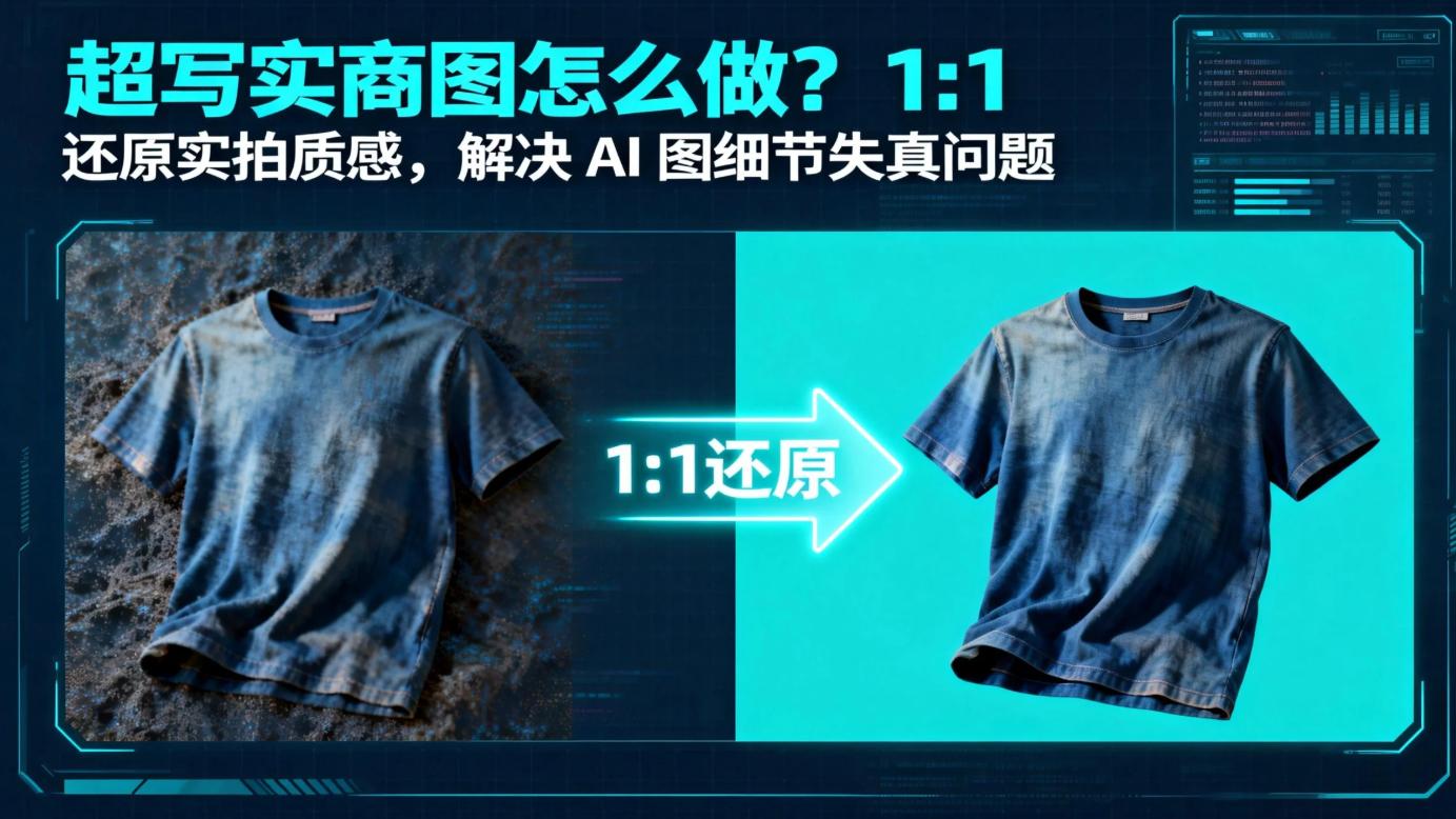 超写实商图怎么做？1: 1 还原实拍质感，解决 AI 图细节失真问题