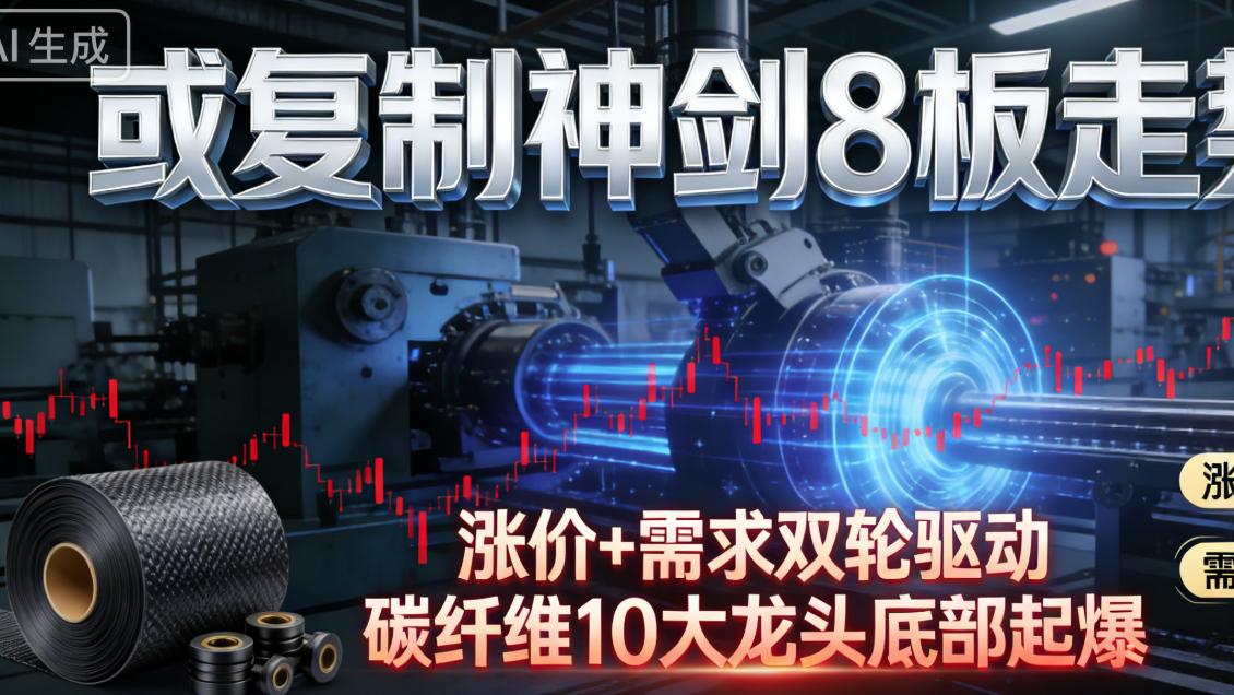 或复制神剑8板走势？涨价+需求双轮驱动  碳纤维10大龙头底部起爆