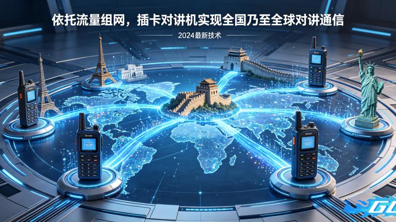 依托流量组网，插卡对讲机实现全国乃至全球对讲通信