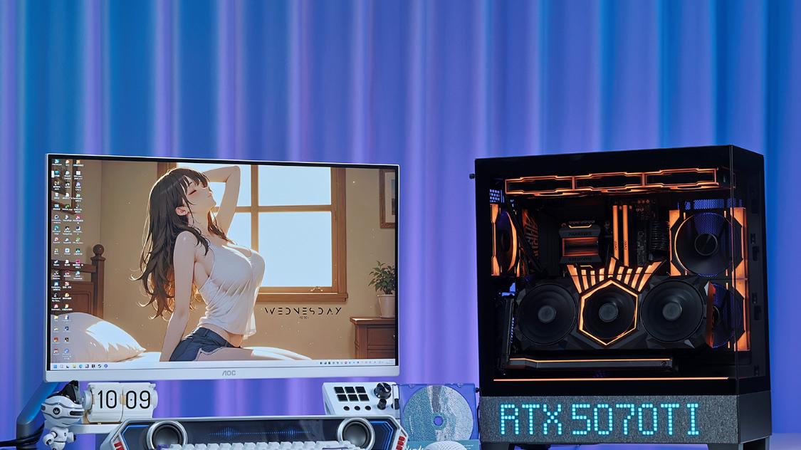 1.8W含泪装机：245K+B860M电竞雕+5070Ti HOF+追风者黑色海景房