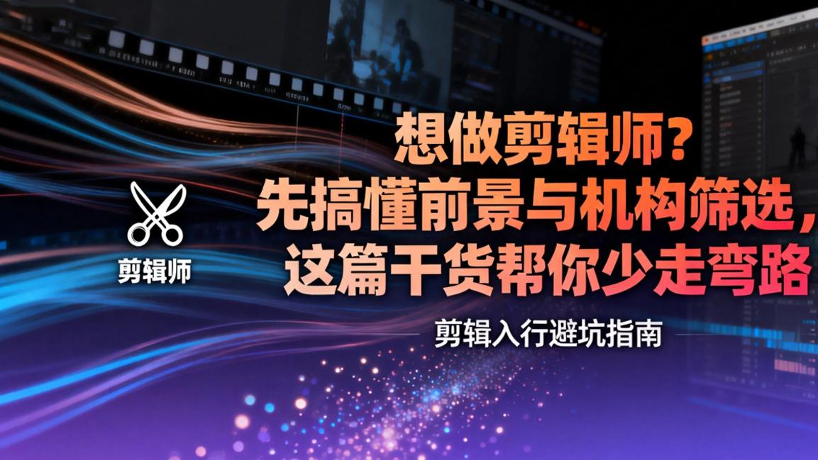 想做剪辑师？先搞懂前景与机构筛选，这篇干货帮你少走弯路！！