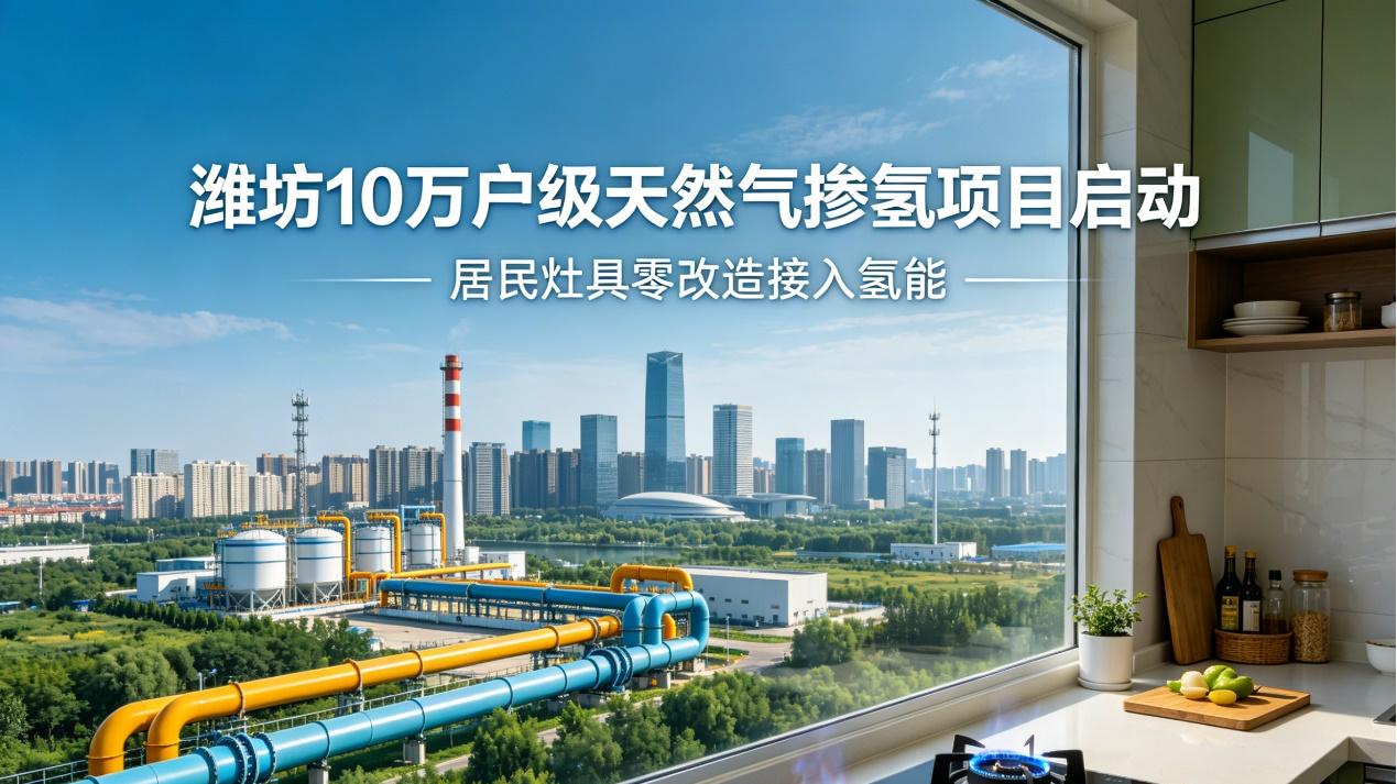 山东潍坊启动国内首个10万户级天然气掺氢项目