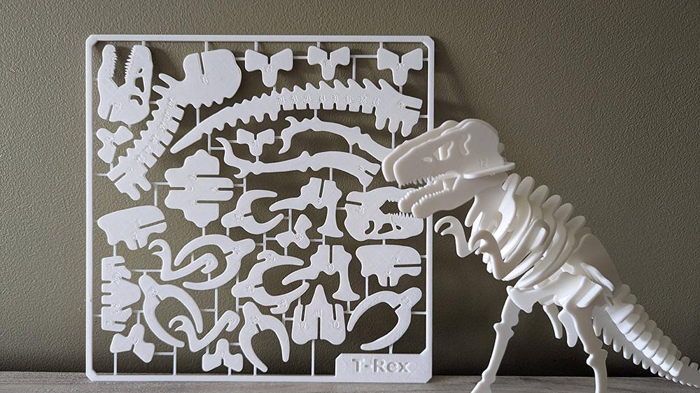 3D打印霸王龙拼图手板模型-齐乐手板