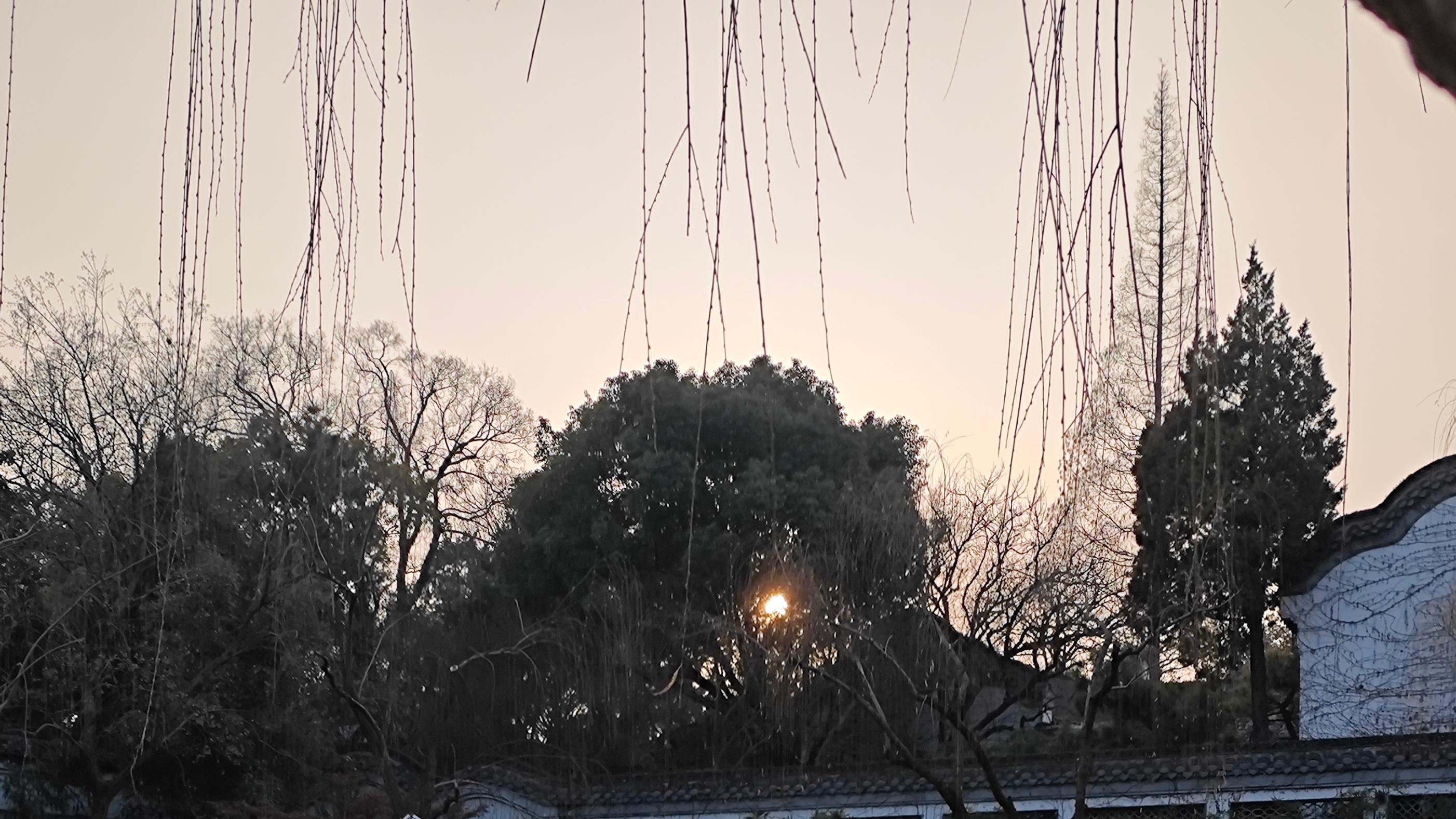 这个傍晚，看到了瘦西湖最美的落日