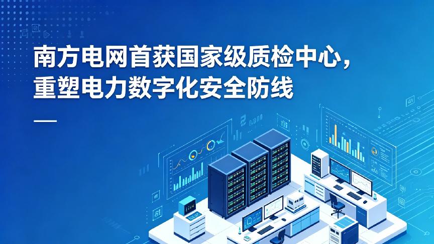南方电网首获国家级质检中心，重塑电力数字化安全防线