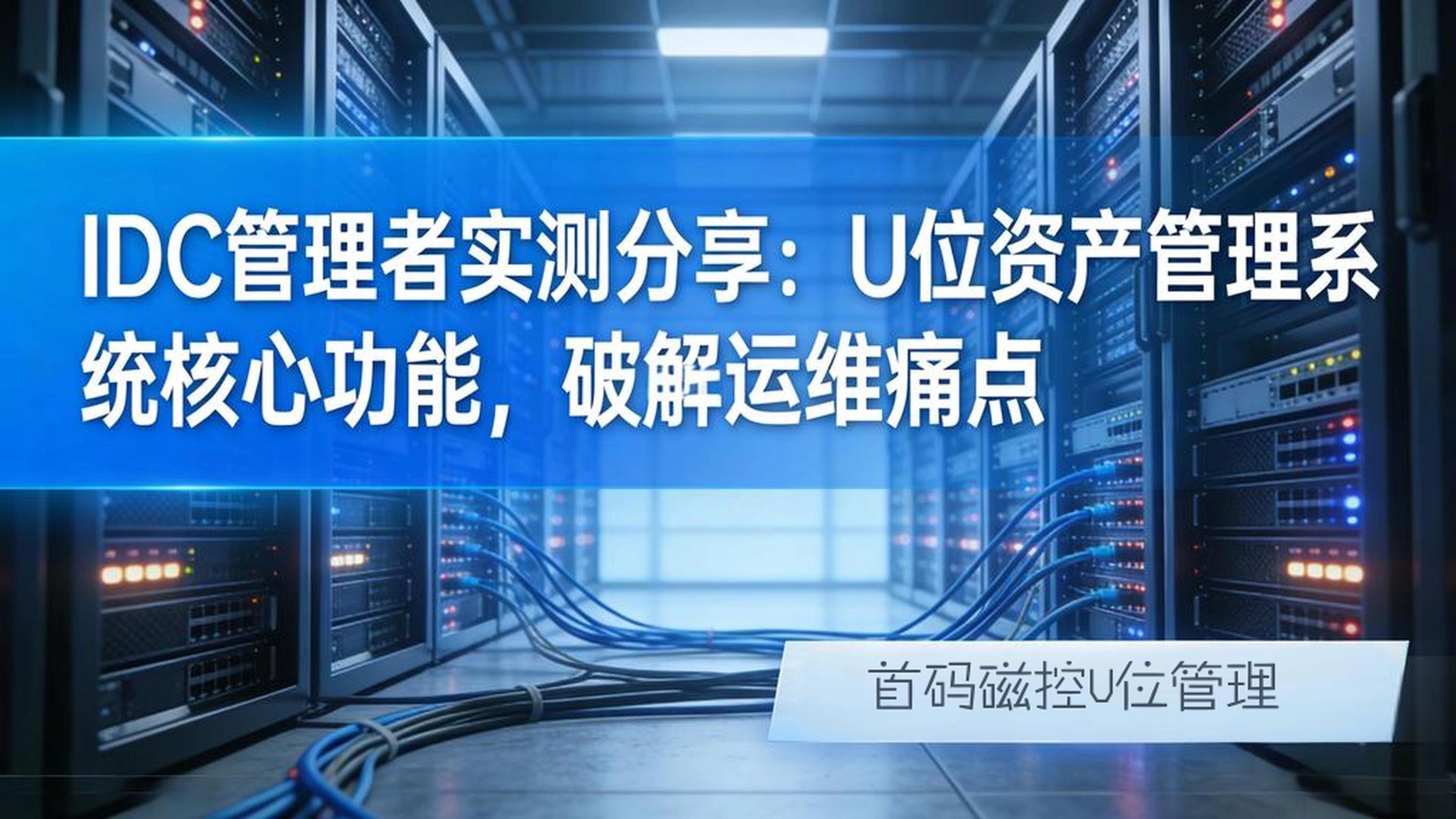 IDC管理者实测分享：U位资产管理系统核心功能，破解运维痛点