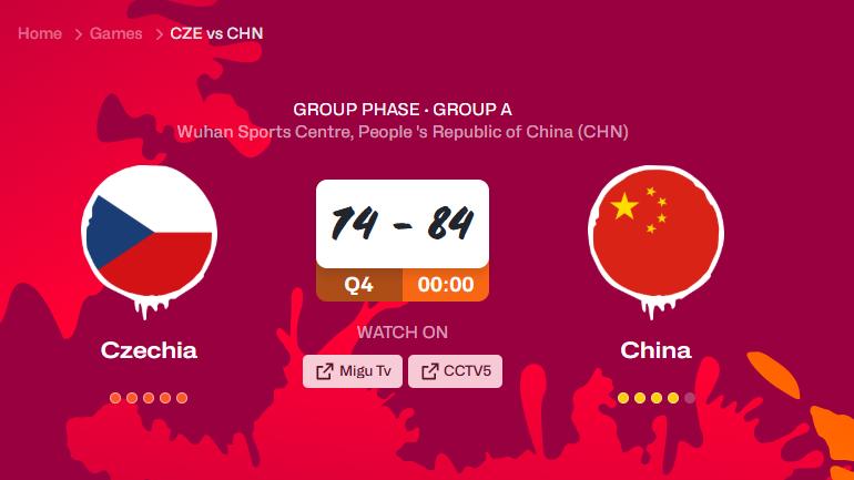 世预赛：中国84-74捷克，3胜1负升至次席，三分低迷王思雨救主