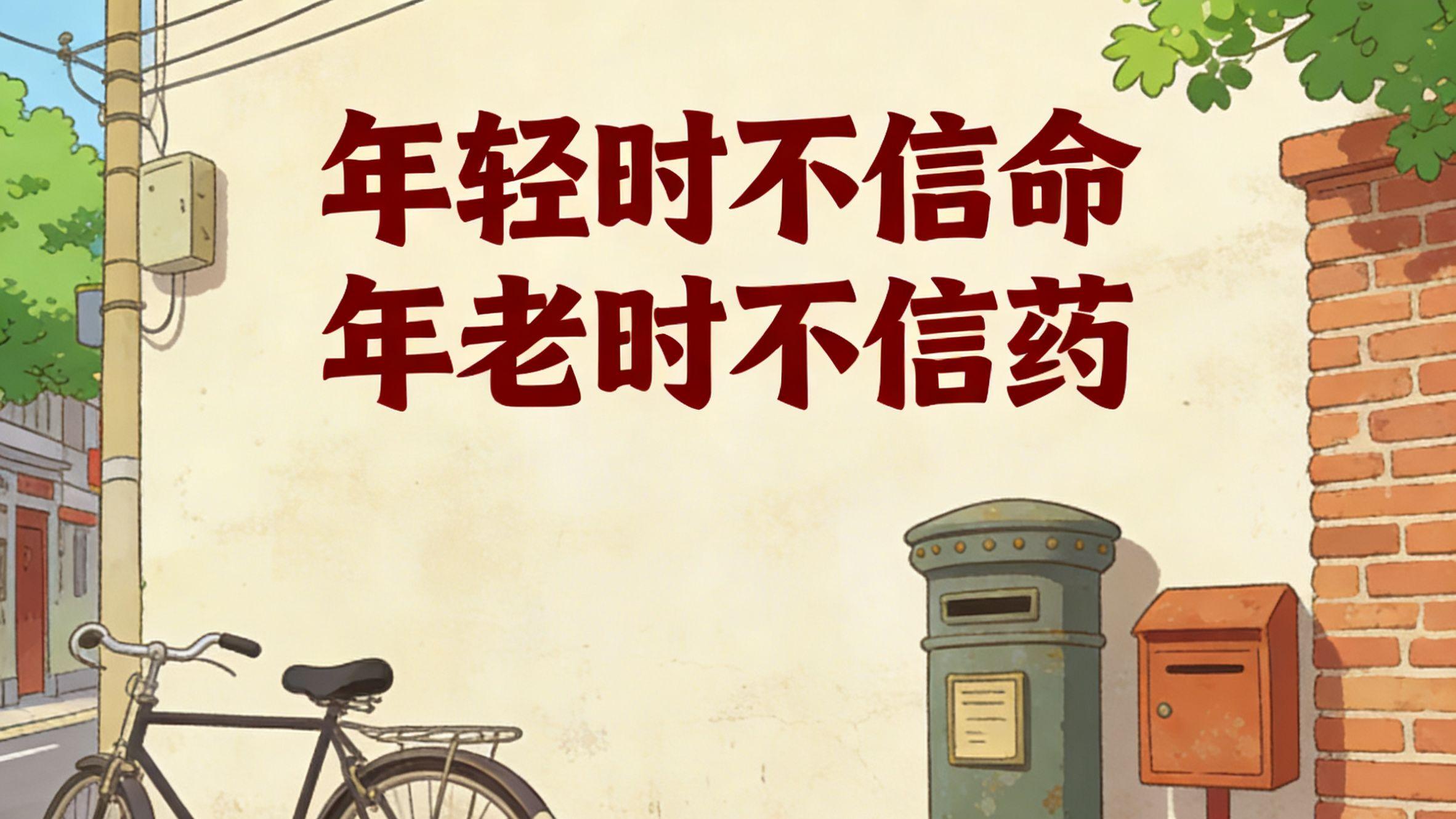 老话说：年轻时不信命，年老时不信药