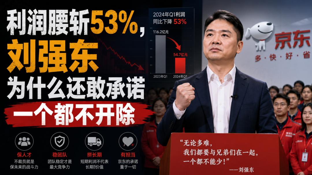 利润腰斩53%，刘强东为什么还敢承诺一个都不开除