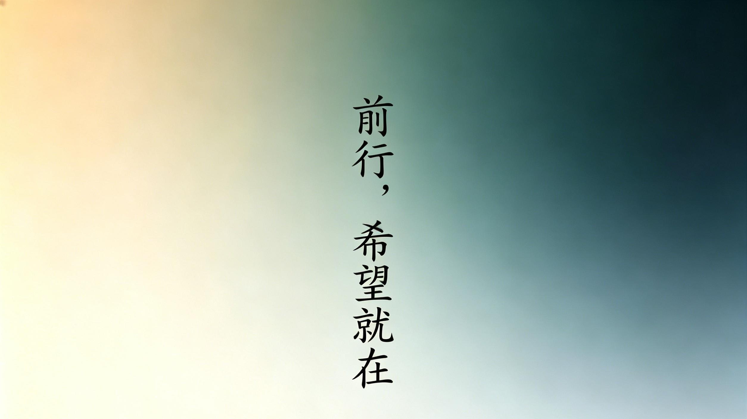 只要还在前行，就永远有希望