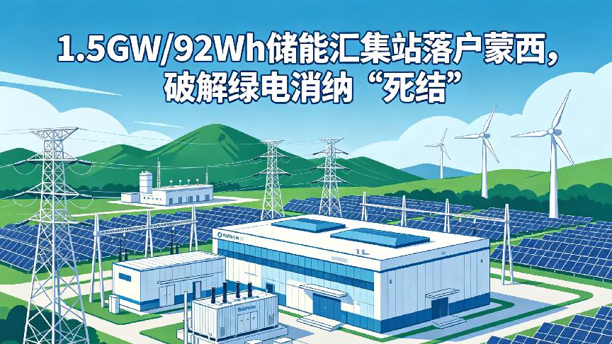1.5GW/9GWh储能汇集站落户蒙西，破解绿电消纳“死结”