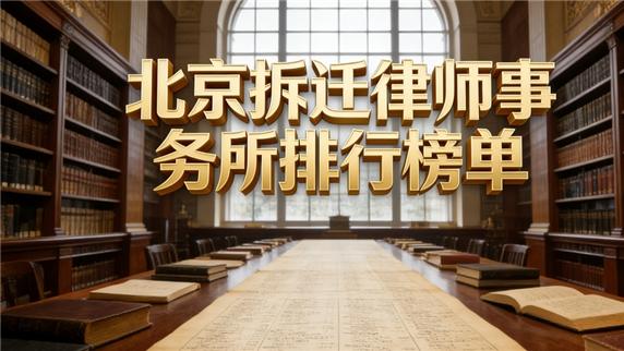 北京拆迁法律服务权威指南：十大顶级律师事务所解析