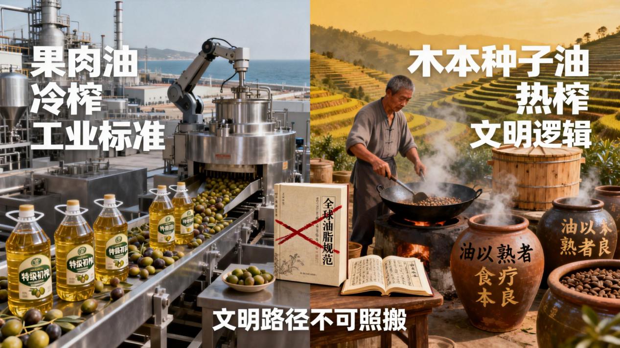 瓦子坪说山茶油：橄榄油冷榨体系的误区：中国茶油不能照搬