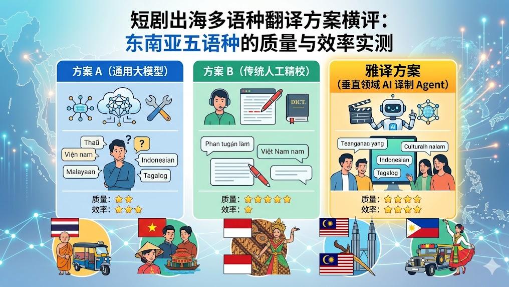 2026实测短剧出海多语种翻译方案横评：东南亚五语种的质量与效率