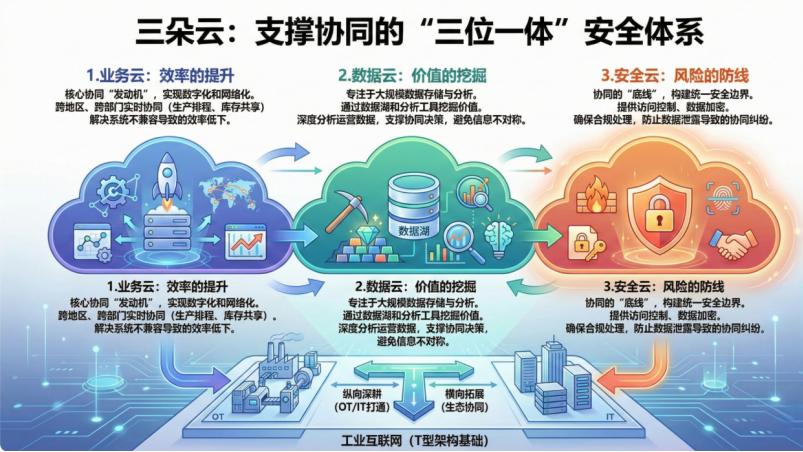 工业互联网的“T型架构”与“三朵云”：如何破局制造业协同难题？