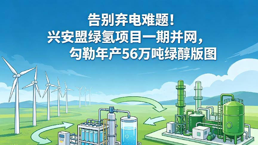 兴安盟绿氢项目一期并网，勾勒年产56万吨绿醇格局