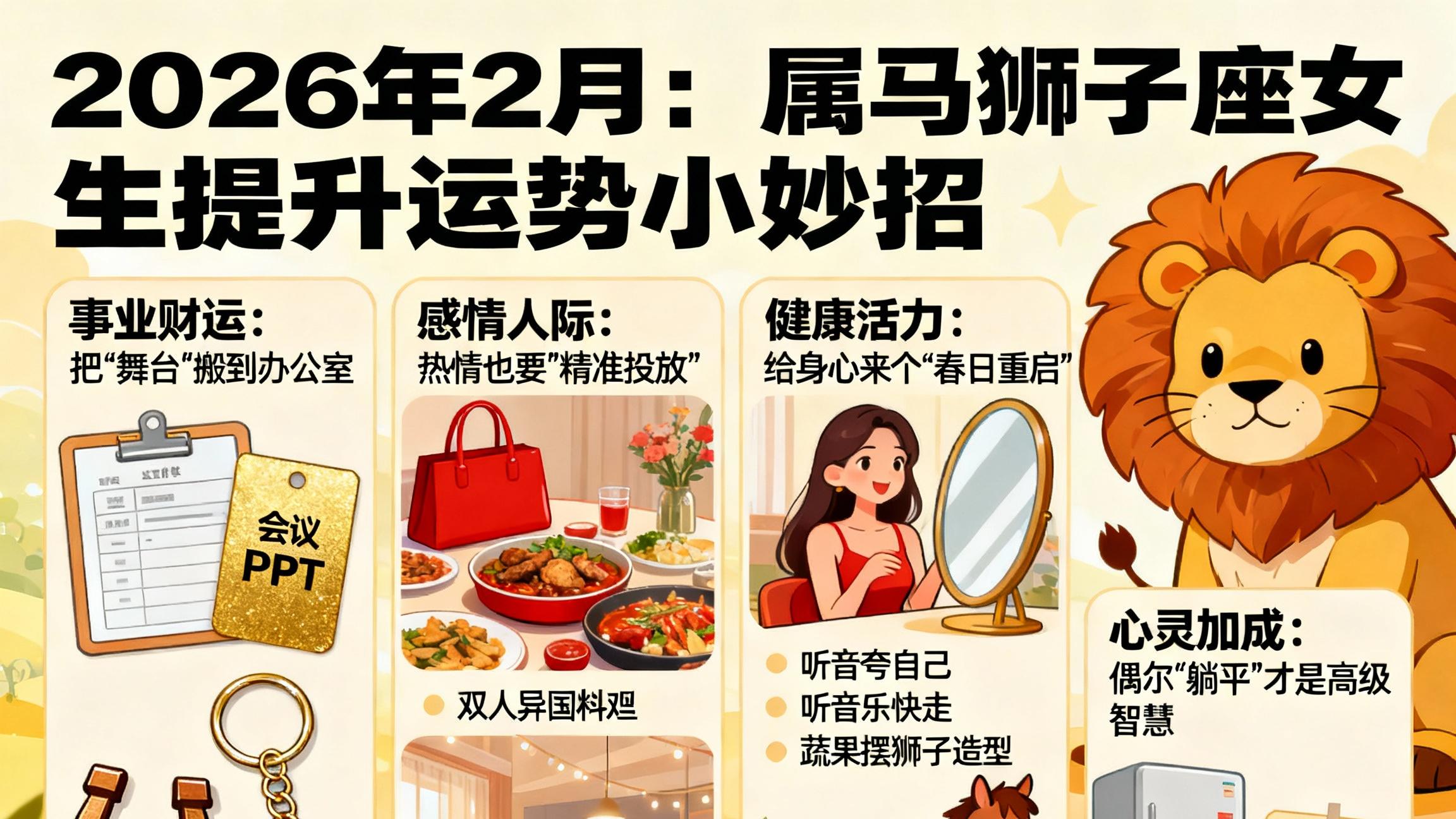 论玄开运之2026年2月：属马狮子座女生提升运势小妙招