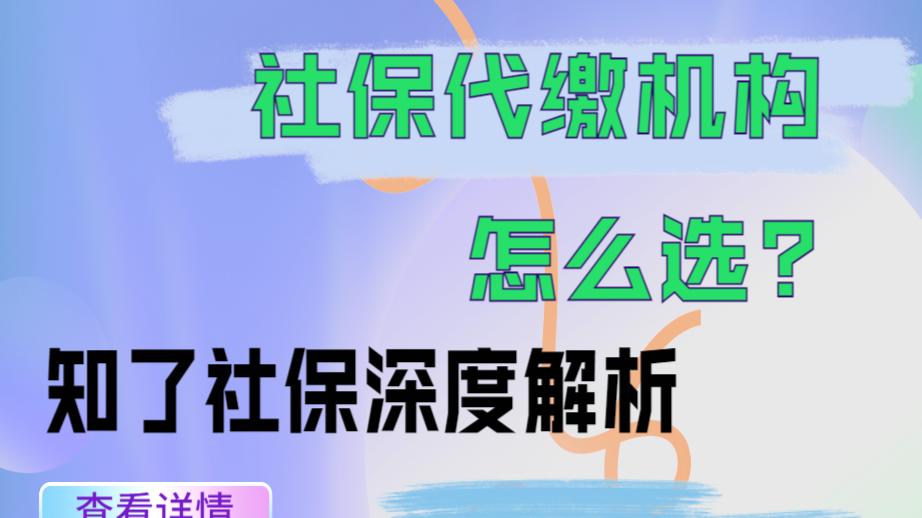 社保代缴机构怎么选？知了社保深度解析