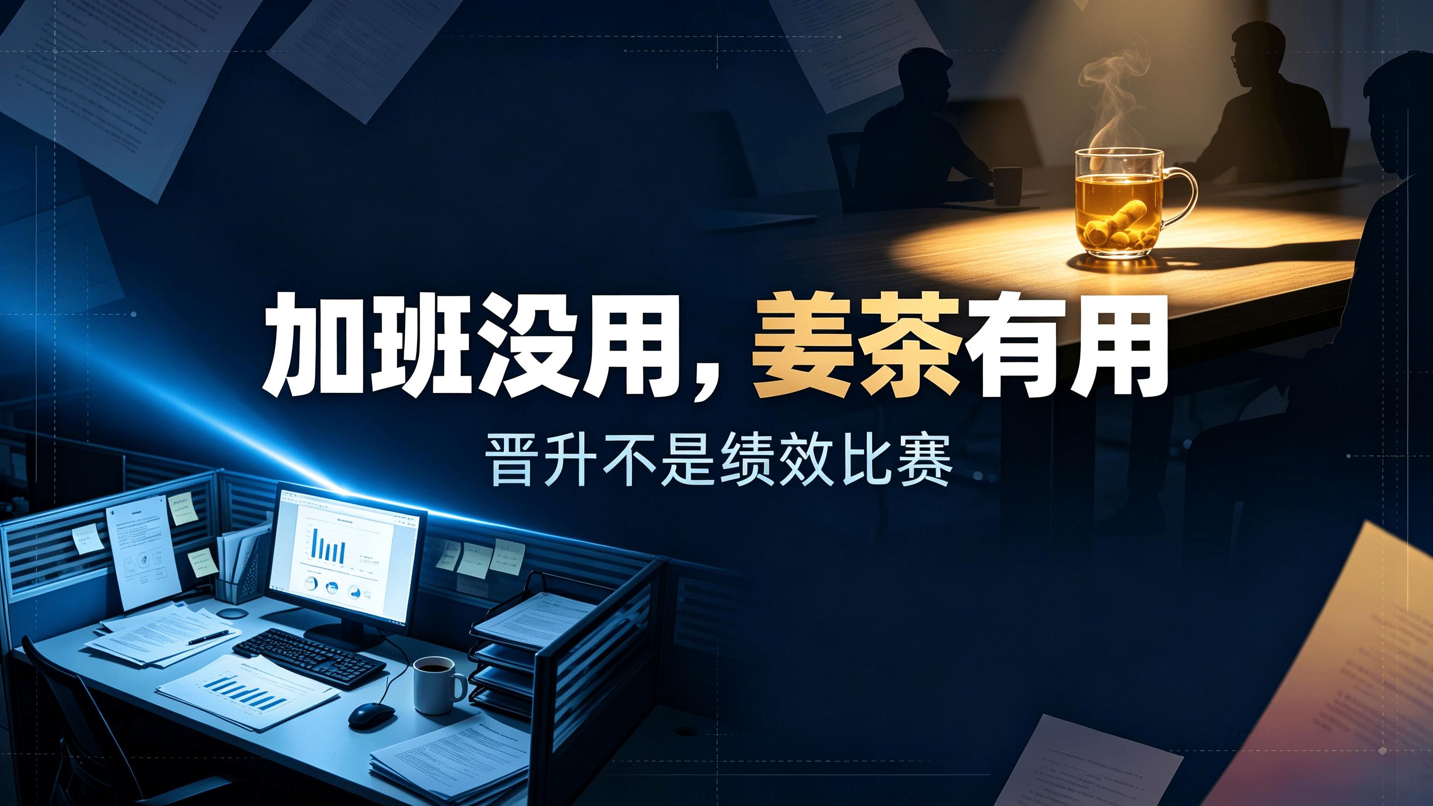 端杯姜茶能晋升，加班改PPT却不行，这局怎么破
