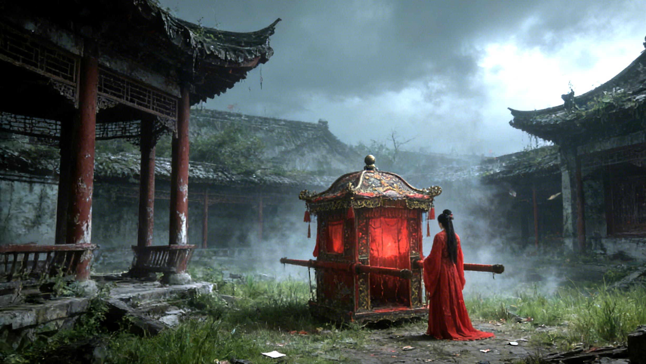 花轿抬进坟地般的王府，我成了活寡妇