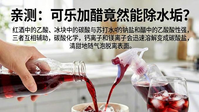 亲测：可乐加醋竟然能除水垢？原理太冷门