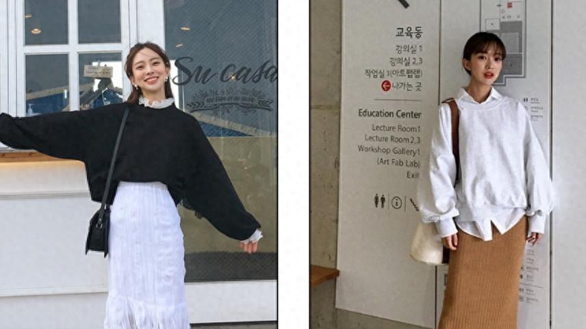今年火了一种穿法叫：“九分裙+小白鞋”，时尚又高级，绝美