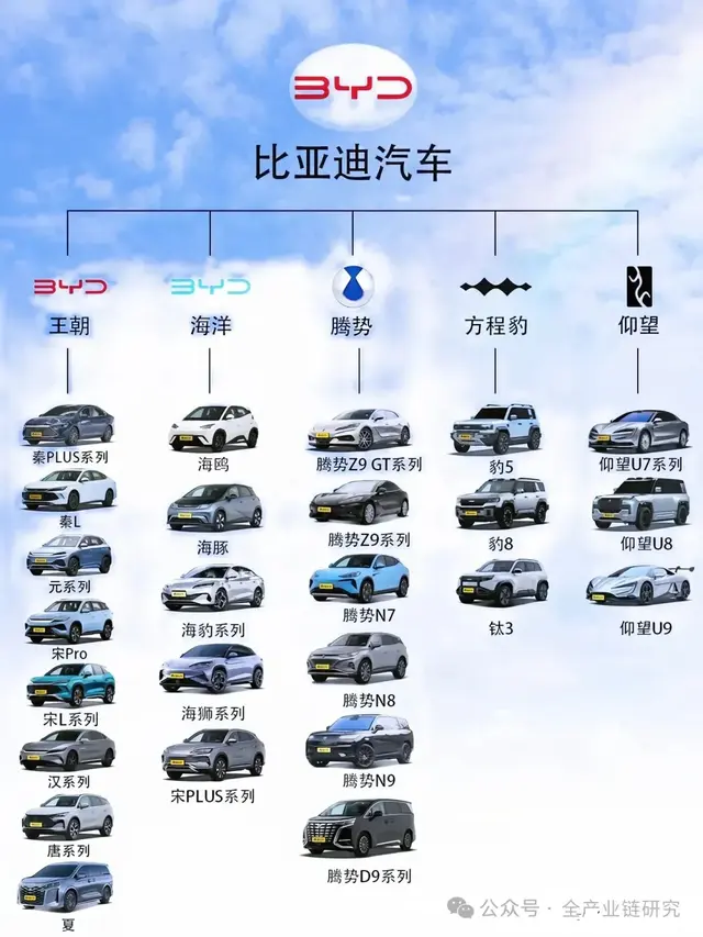 最全的一张图看各大车系图谱