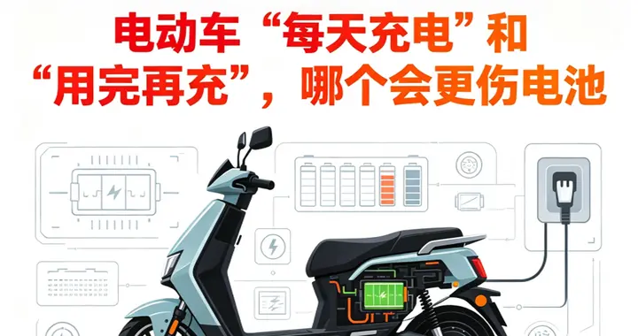 终于懂了！电动车＂每天充电＂和＂用完再充＂，哪个会更伤电池