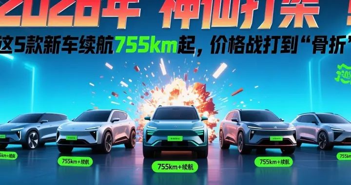 2026年“神仙打架”！这5款新车续航755km起，价格战打到“骨折”