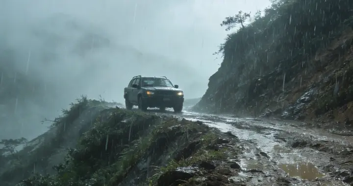 昨天下午雨天山路惊魂！刹车突然失灵，我差点连冲下山坡人毁车亡