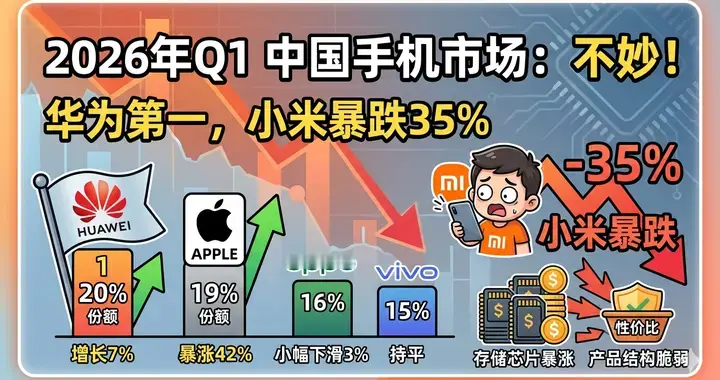 米粉的天都塌了！一季度数据出炉，小米暴跌35%