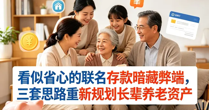 看似省心的联名存款暗藏弊端，三套思路重新规划长辈养老资产