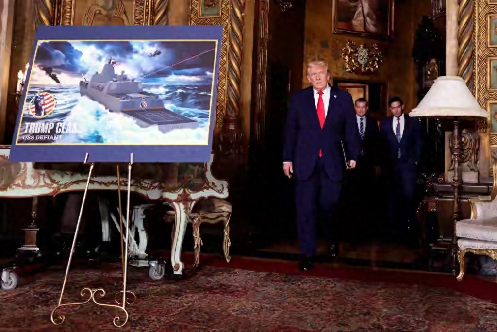 美国“黄金舰队”再添重磅 ，特朗普级战列舰引巨大争议！