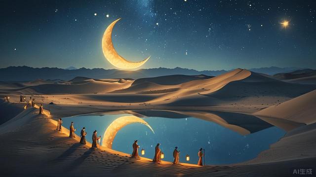 鸣沙山月牙泉，夜的丝路秘境