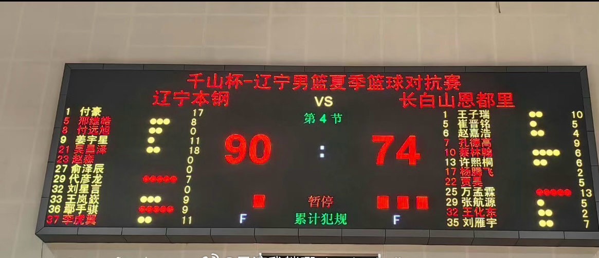 吴昌泽迎来爆发拿到全场最高的18分，辽宁男篮在热身赛二番战中战胜吉林男篮 ​​​