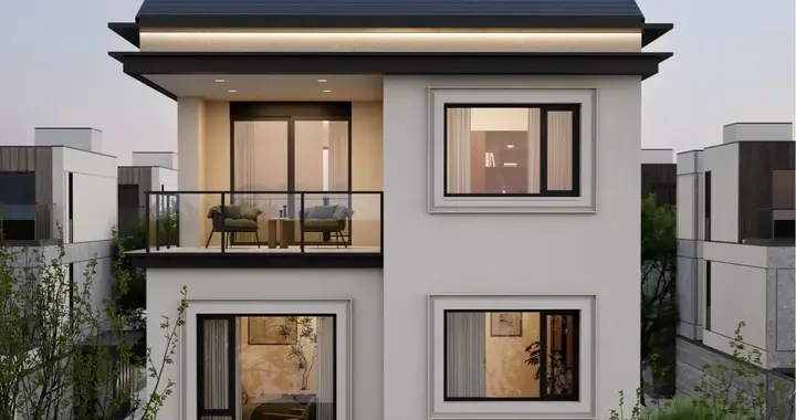 8米×17.2米三层自建房设计｜现代+古典三段式立面