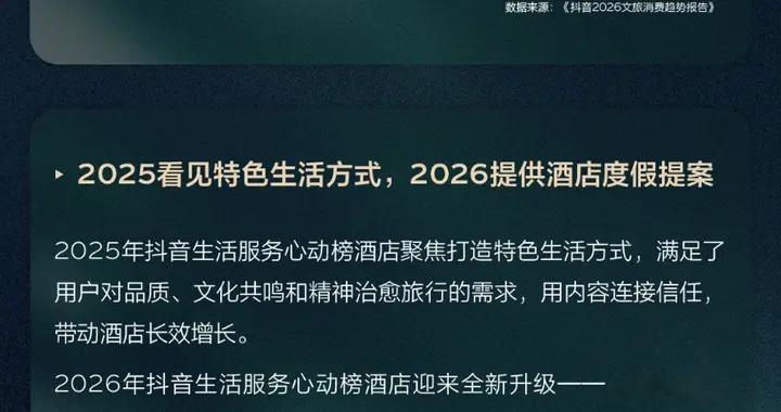 生活服务2026心动榜酒店发榜，心动酒店观察报告同步上线！