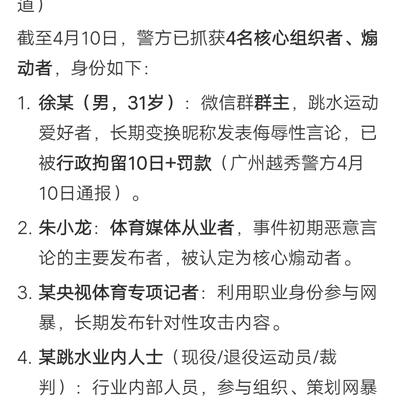 大王观社会：全红婵被网暴的4名主犯已经被