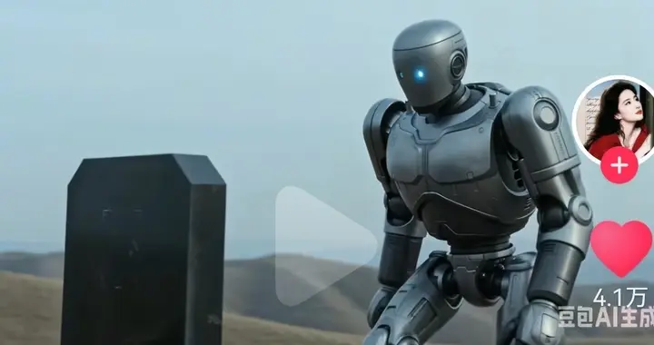 天才博主已经做出未来机器人给人类上坟的短片，网友直呼太真实了