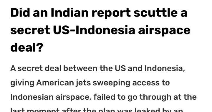 印媒：美国印尼秘密协议曝光 威胁中国使用马六甲海峡航道计划破灭