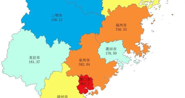 2025年福建省各地市财政收入，厦门最高，莆田最快