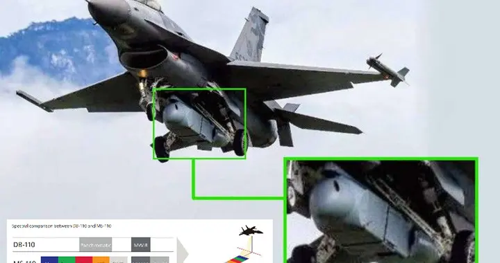 侦察效率翻倍！台F-16V挂载MS-110吊舱实测，148km外可探福建沿海
