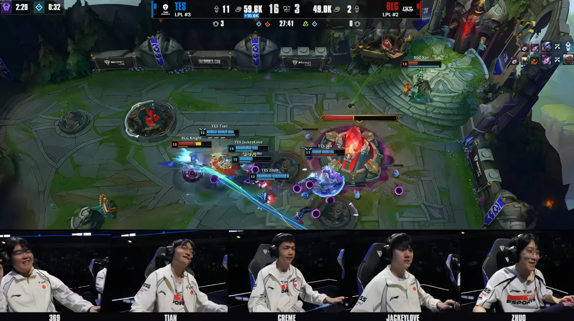 【TES 2-1 BLG】让一追二，TES来到了S16八强！BLG从B...