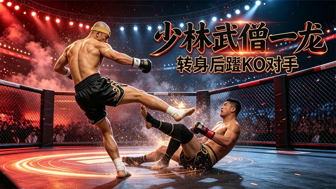 少林武僧一脚定乾坤，KO两米巨人崔洪万，少林金刚腿横空出世