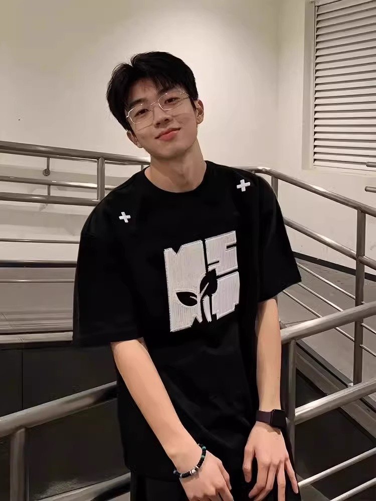 美式刺绣短袖t恤男2025新款夏季cle