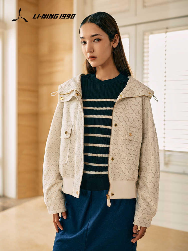 李宁1990 女士老花宽松外套