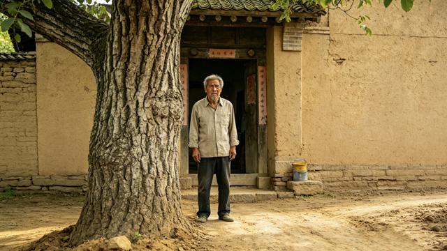 生活故事：村里修水泥路，大家都很高兴。