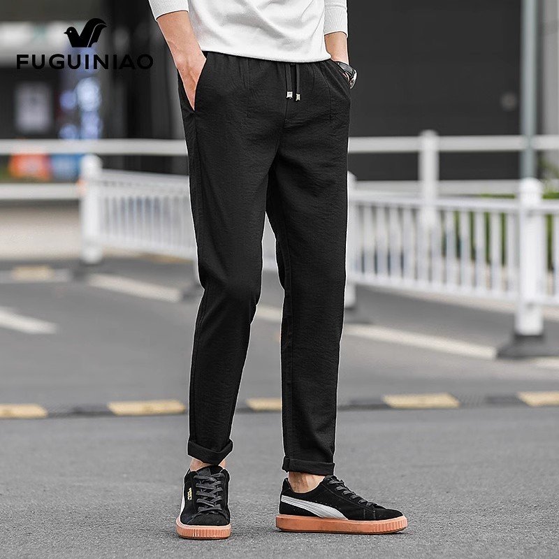 男士休闲裤春季新款弹力潮流宽松长裤子男款