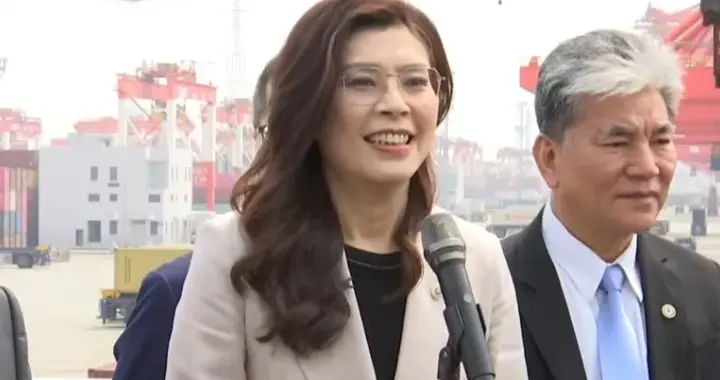 参观洋山港后，郑丽文一句话，向大陆示好，赖清德要气炸了